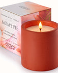 7 oz Non toxic scented candle in red concrete jar - Mom's Pie(Red Apple + Cinnamon)