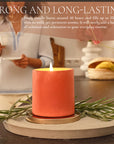 7 oz Non toxic scented candle in red concrete jar - Mom's Pie(Red Apple + Cinnamon)