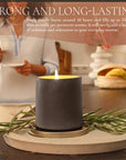 7 oz Non toxic scented candle in graphite concrete jar - Asgard Bridge Creamy Orange + Snowdrop)