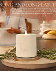 7 oz Non toxic scented candle in white concrete jar - Soho Regency (Grapefruit + Apricot)