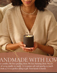 7 oz Non toxic scented candle in graphite concrete jar - Asgard Bridge Creamy Orange + Snowdrop)